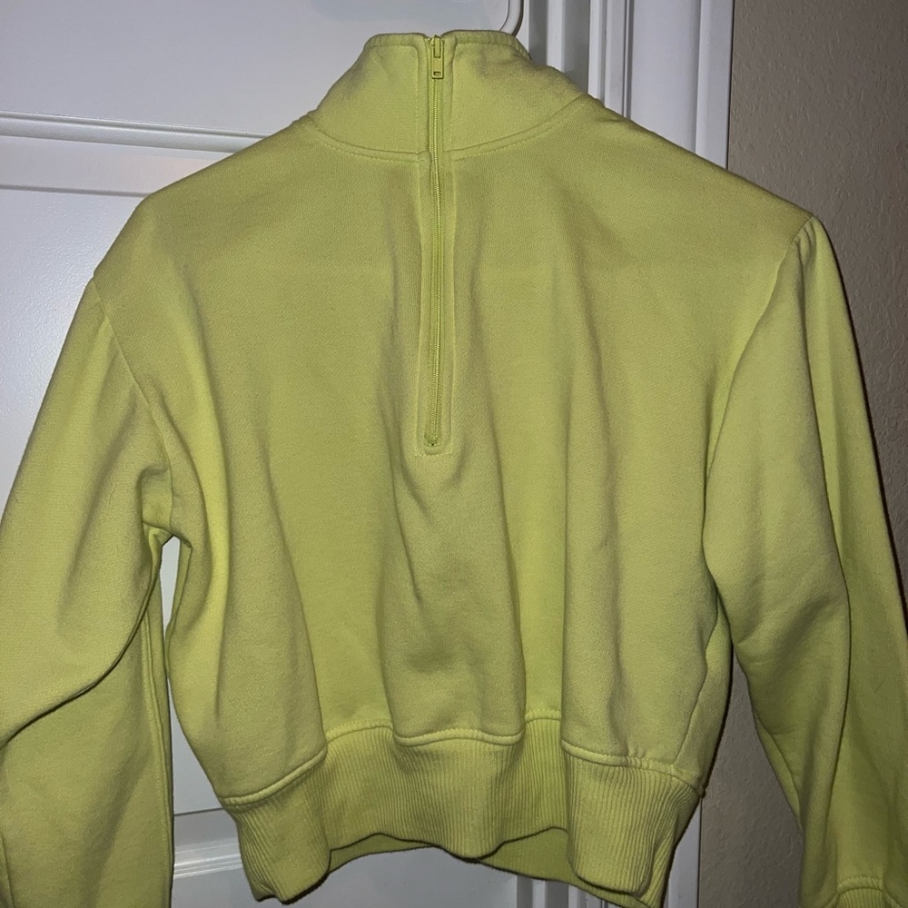 Neon green quarter zip jacket